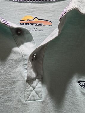 Orvis Men’s Light Green Polo Shirt